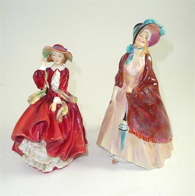 Lot 257 - Royal Doulton figures 'Paisley Shawl' HN1987 and 'Top O the Hill' HN1834 (2)