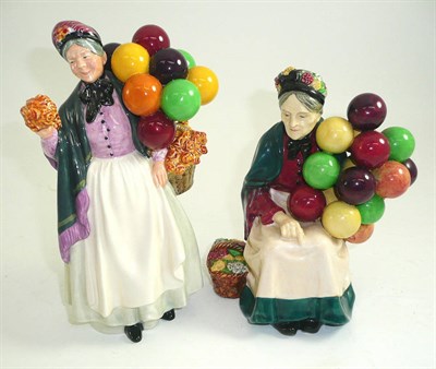 Lot 265 - Royal Doulton figures 'Biddy Penny Farthing' HN1843 and 'The Old Balloon Seller' HN1315 (2)