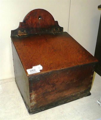 Lot 282 - 18th century oak salt box