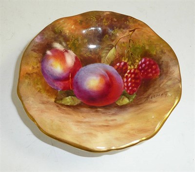 Lot 297 - A Royal Worcester small pedestal dish signed Freeman