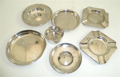 Lot 307 - Six assorted ashtrays/small bowls