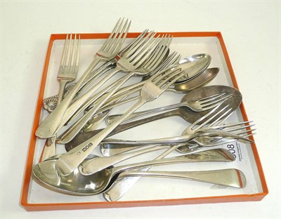 Lot 308 - A quantity of mostly Georgian silver flatware