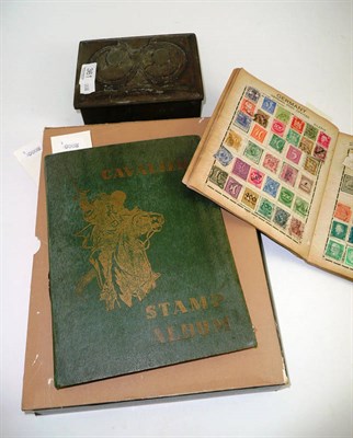 Lot 361 - Three albums of stamps and other loose stamps in a tin