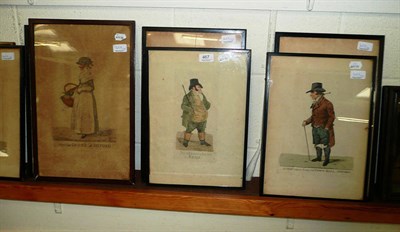 Lot 467 - Seven prints depicting gentlemen, one depicting Mother Goose and two depicting Lord Nelson...