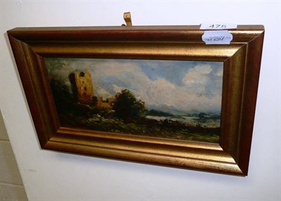 Lot 475 - John Consten, gilt framed oil on canvas, landscape with figures