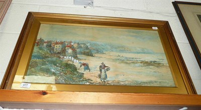 Lot 477 - E S French, 'Staithes', watercolour