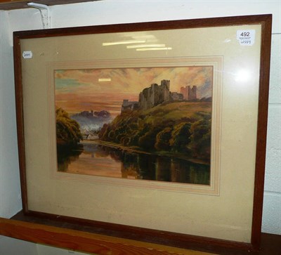 Lot 492 - Watercolour of Richmond Castle, signed Hughes - Richardson