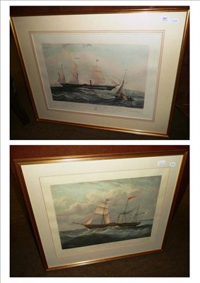 Lot 501 - A Tregeur & Lewis colour print ";The British Queen";, Paprill after Knell - ";The View of the...