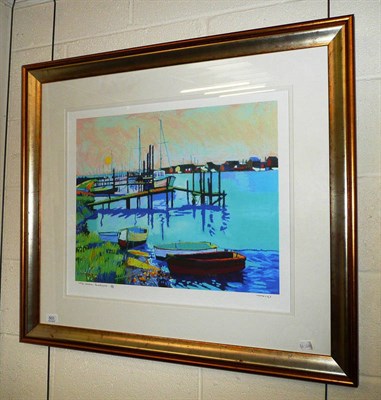 Lot 503 - After Godfrey Tonks (b.1948), ";The Harbour, Southwold";, Signed and titled in pencil, numbered...