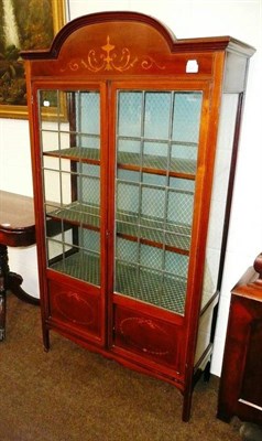 Lot 506 - An Edwardian inlaid mahogany display cabinet