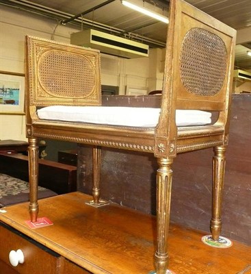 Lot 536 - A French gilt wood window seat