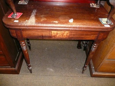 Lot 537 - Regency mahogany fold over tea table