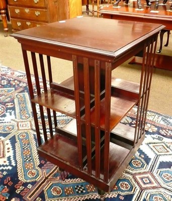 Lot 563 - An Edwardian mahogany revolving bookcase