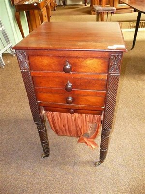 Lot 604 - George IV mahogany sewing table