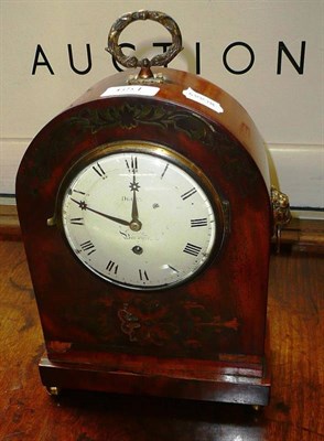 Lot 651 - Regency mahogany brass strung mantel clock