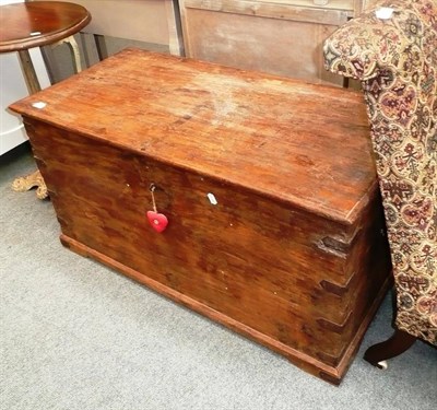 Lot 711 - Large wooden chest