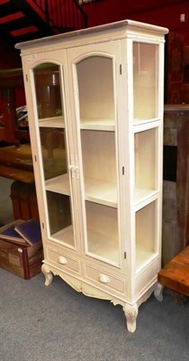 Lot 721 - A shabby chic display cabinet