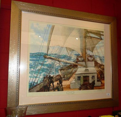 Lot 736 - A limited edition print by Montague Dawson ";Storm"; (with authentification)