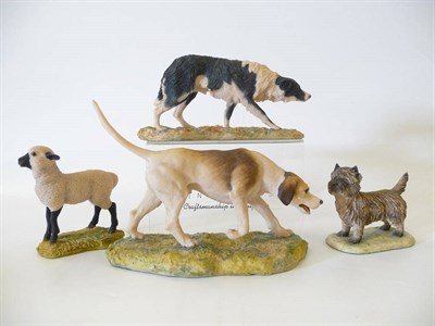 Lot 1023 - Border Fine Arts 'Foxhound' stalking, model No. 050 by Victor Hayton, dated 77, 11.9cm high;...