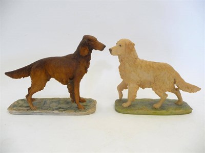 Lot 1024 - Two Border Fine Arts Dogs 'Irish Setter' standing, style one, model No. 059, 16.5cm high and...