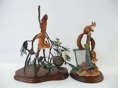 Lot 1031 - Border Fine Arts 'Red Squirrel and Goldcrests', model No. BO862 by Ray Ayres, Ltd. edition No....