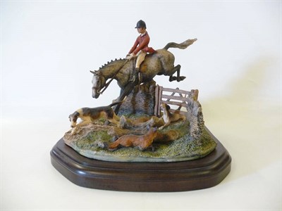 Lot 1032 - Border Fine Arts 'Full Cry' fox hunting scene, model No. L23 by David Geenty, Ltd. edition No....