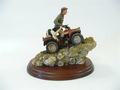 Lot 1072 - Border Fine Arts 'Easy Riders' farmer and border collie on quad bike, model No. 153 by David...