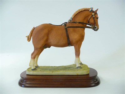 Lot 1079 - Border Fine Arts 'Suffolk Punch Stallion' chestnut horse, model No. L70 by Anne Wall, Ltd....