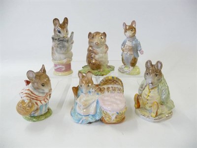 Lot 1081 - Six Beswick Beatrix Potter Rodents, 'Samuel Whiskers'; 'Timmy Willie'; 'Hunca Munca'; 'Johnny...