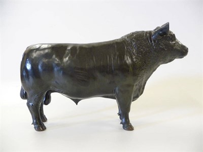 Lot 1095 - Shebeg Aberdeen Angus Bull modelled by John Harper, Isle of Man, black satin matt, marked...