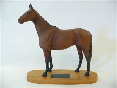 Lot 1110 - Beswick Racehorse 'Arkle', model No. 2065, bay matt, 30.1cm high on wood plinth