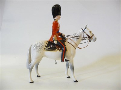 Lot 1148 - Beswick H.R.H. Duke of Edinburgh on Alamein, model No. 1588, grey horse, gloss, 26.7cm high (af)