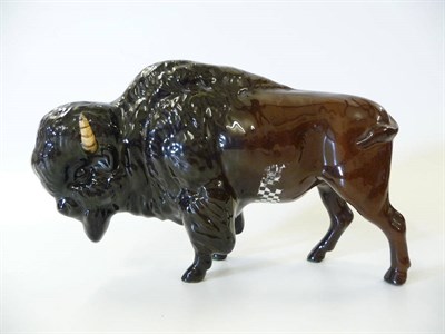 Lot 1154 - Beswick Bison, model No. 1019, dark brown gloss, 14.6cm high