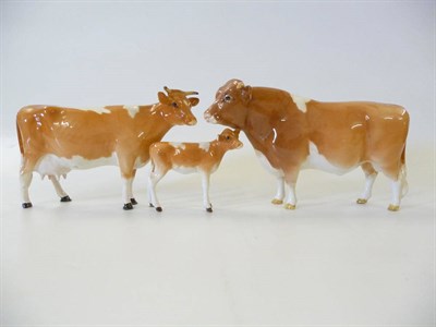 Lot 1158 - Beswick Guernsey Bull Ch. 'Sabrina's Sir Richmond 14th', model No. 1451, 11.9cm high; Guernsey...