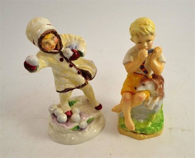 Lot 45 - Two Royal Worcester figures 'June' and 'December'