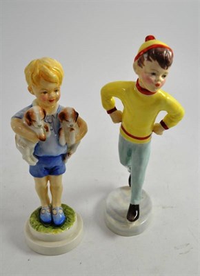 Lot 49 - Two Royal Worcester figures 'Monday's Child...' and 'Tuesday's Child...'