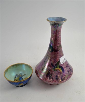 Lot 50 - A Wedgwood lustre bowl and a Wilton lustre vase (2)