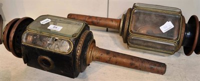 Lot 84 - Pair of carriage lamps