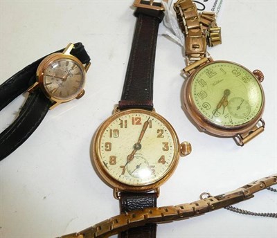 Lot 109 - An 18ct gold cased wristwatch and assorted other watches