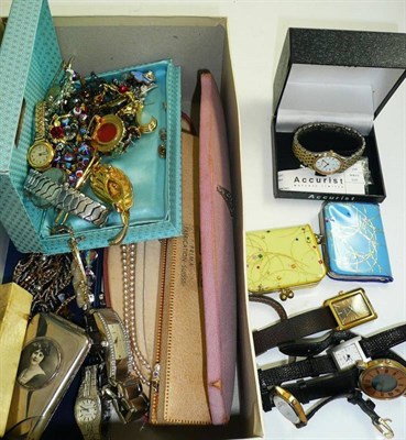 Lot 124 - A collection of costume jewellery and watches