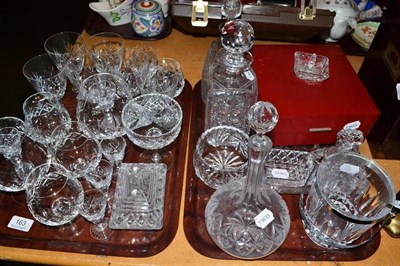 Lot 163 - Quantity of cut glass (on two trays)