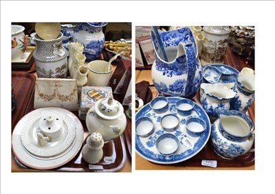 Lot 175 - Two trays of early 19th century and later creamware and pearlware, including a tulip vase, a...