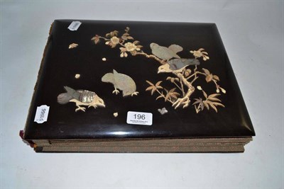 Lot 196 - A Japanese bone, mother of pearl and ivory inlaid photograph album