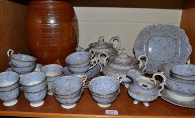 Lot 207 - Victorian tea service and a stoneware barrel