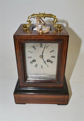Lot 251 - A striking rosewood mantel clock signed Le Roy a Paris