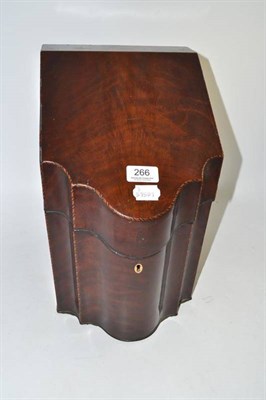 Lot 266 - A Georgian mahogany knife box with original fittings