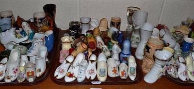 Lot 296 - A shelf of model miniature shoes