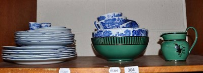 Lot 304 - Quantity of Copeland Spode Italian blue and white and a Wedgwood jug and bowl