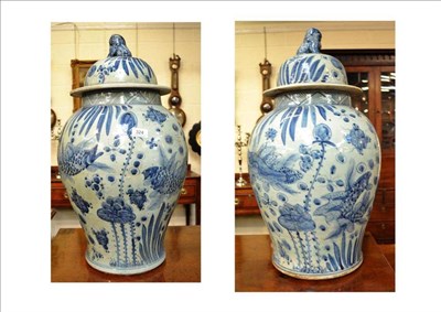 Lot 324 - Pair of vases and covers