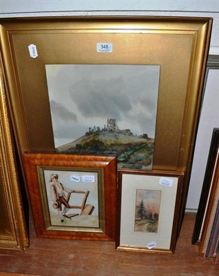 Lot 348 - Three various watercolours